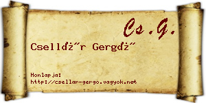 Csellár Gergő névjegykártya